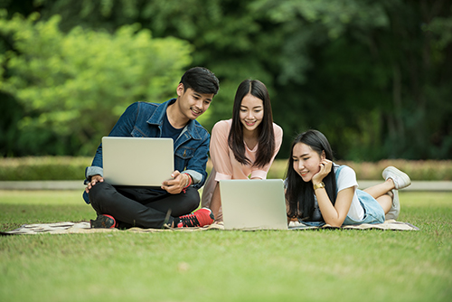 Students learning